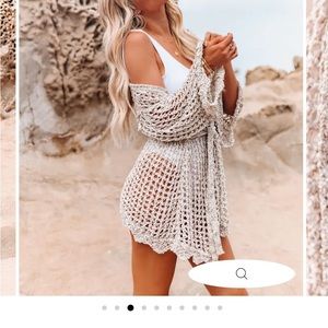 NWT VICI/ POL M Beyond Horizon open knit cardigan/coverup.